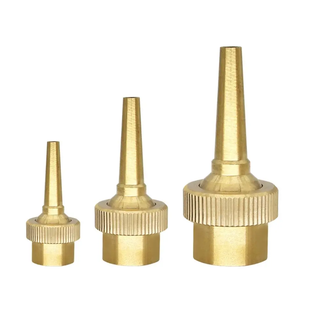 Brass Jet Straight Fountain Nozzles Adjustable 1/2" 3/4" 1" Swimming Pool Fountain Nozzle Durable Universal Bubbler Jet