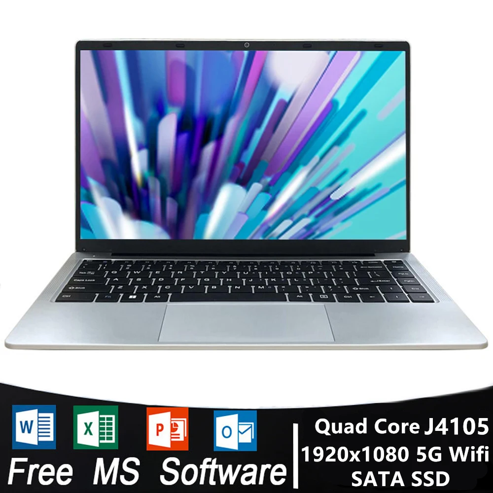 CARBAYTA J4105 14.1 Inch 128GB 256GB SSD Windows 10 Pro Inte Laptop ...