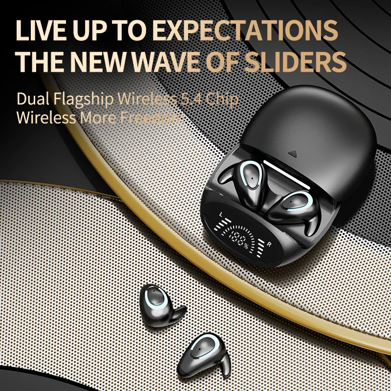 Compact Bluetooth Earbuds with Digital Display – Extended Playtime