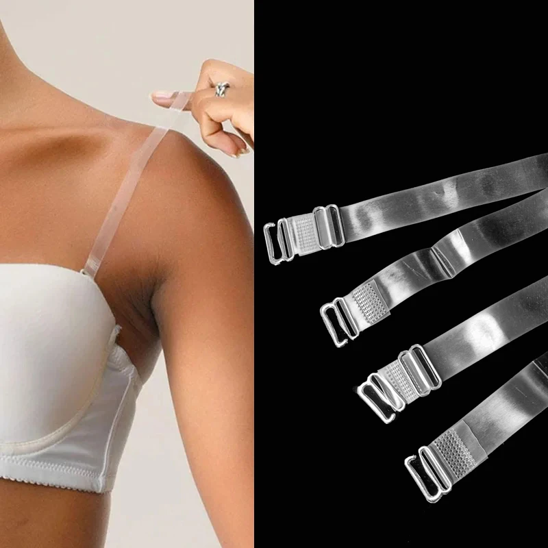 Plastic Buckle Bra Straps Belt Women's Elastic Transparent Silicone  Adjustable Invisible Intimates Women Accessories - AliExpress