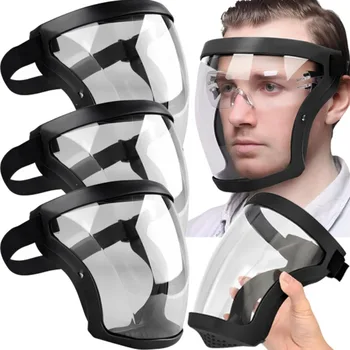 Occhiali di sicurezza Maschera protettiva integrale per uomo e donna Maschera protettiva Occhiali Occhiali Maschera antipolvere antispruzzo a pieno facciale