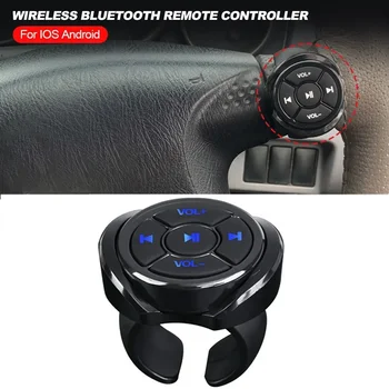 Pulsante multimediale per telecomando wireless Bluetooth 5.0 per auto, moto, bici, volante, riproduzione musicale per tablet telefono Android IOS