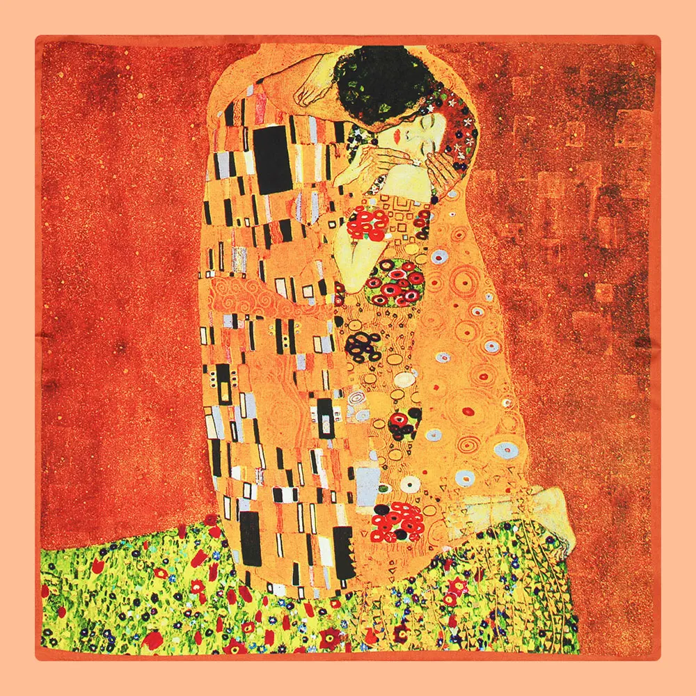 53 65 85cm 100% Real Silk Neck Scarves Woman Modern Square Classic Top Luxury Fall Scarf Kerchief Gift for Girls Leopard Print