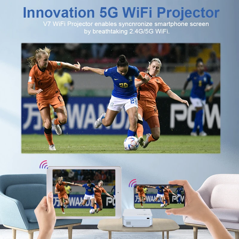 POWERFUL Projector 4k HD1080P High Brighter With Wifi Beamer FHD LED Home Office Theater Video Proyector 4K Portable Projector