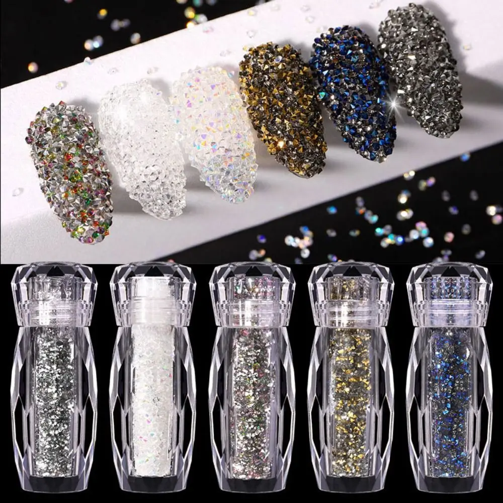 

1PC Mixed Rhinestones Crystal Caviar Glass Bead DIY Manicure Transparent Diamond Microdrill Elf Beads 3D Nails Art Decoration