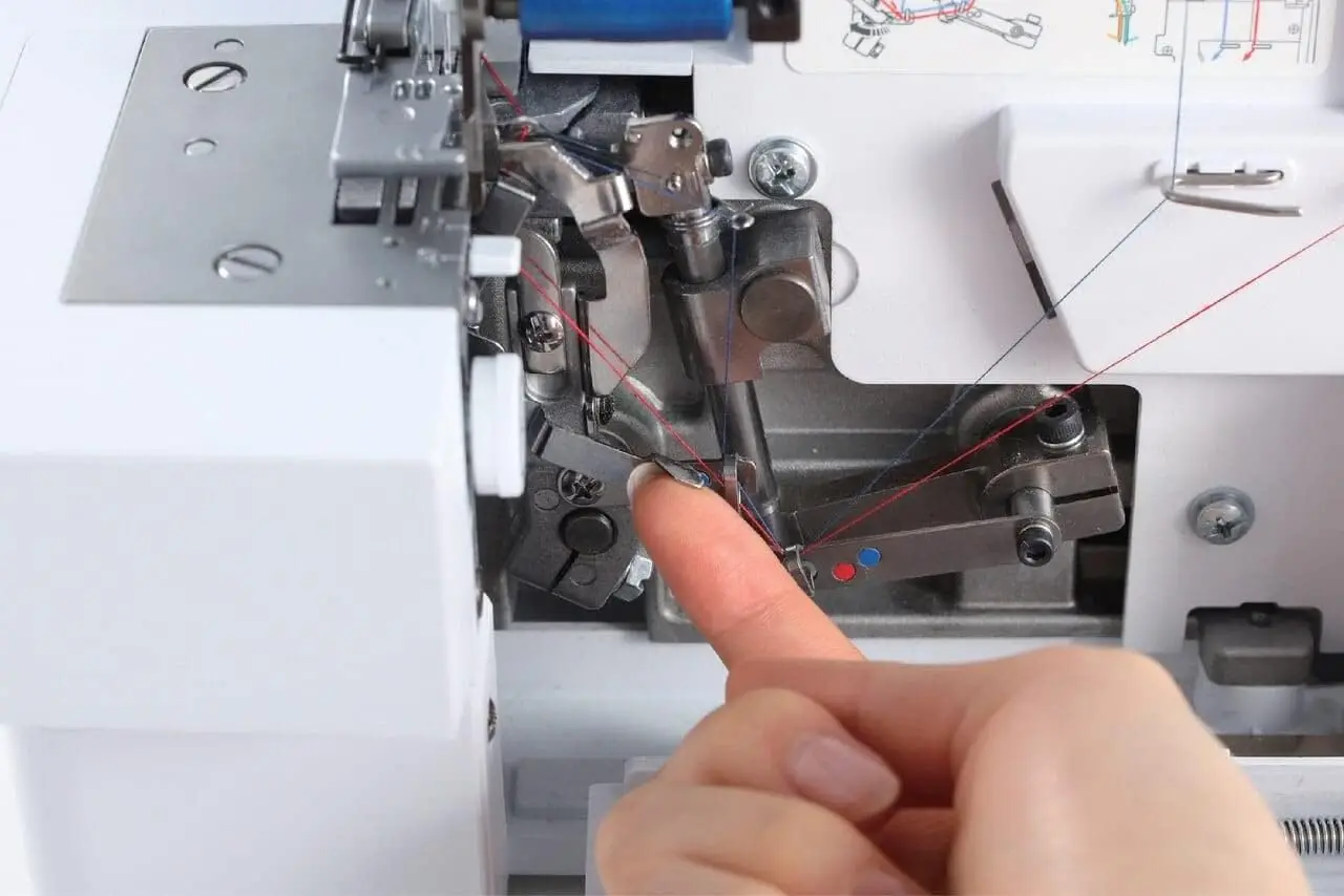 MO-80CB Free-Arm Serger Overlock Machine Adjust pressure to light medium and heavyweight fabrics