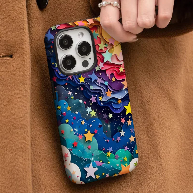 Versatile Starry Sky Cover 2-in-1 Phone Case
