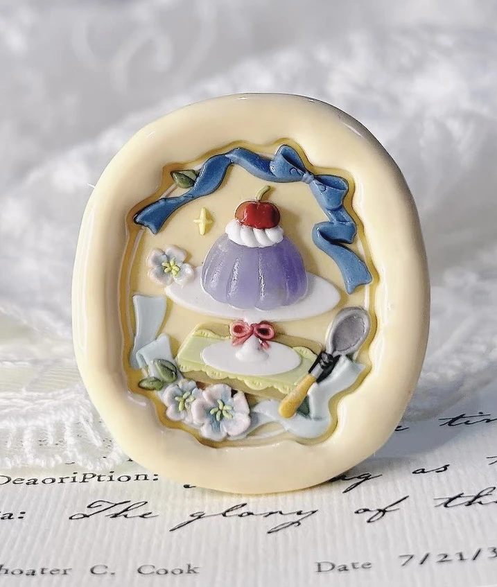 Handmade Fire Seal Wax Stamp Brass Heart Fruit Letter Notecard Album DIY Holiday Leisure Series Eonal Busin Supplies