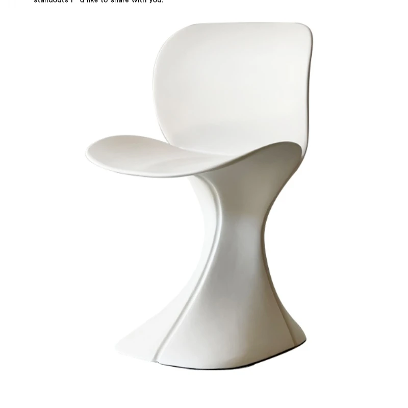 

Simple and creative FRP white chair home living room dining chair G