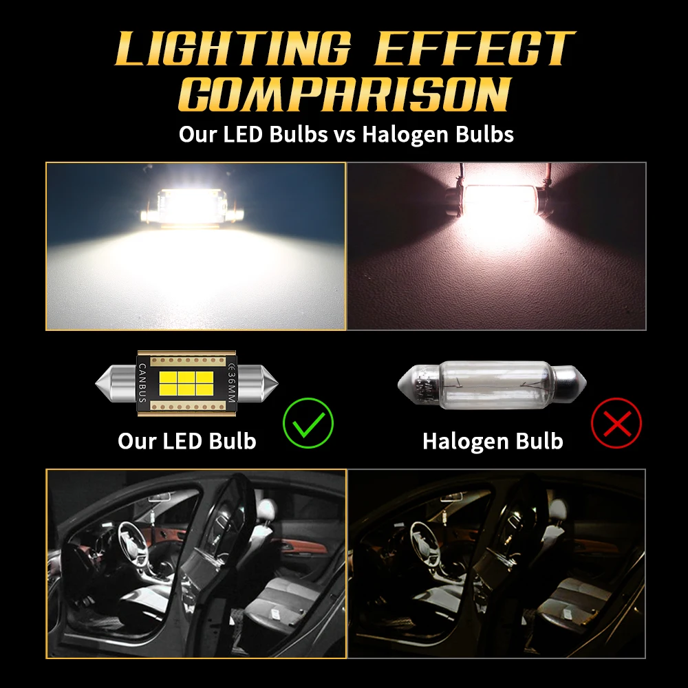 2x C10W C5W LED Canbus ���� 31mm 36mm 39mm 41mm ���� ���׸��� ���� �� �� ��ȣ�� ���Ϲ� Ʈ��ũ ���� ���� ����