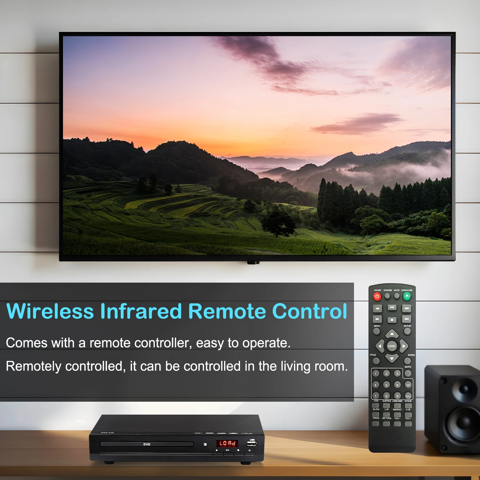 DVD Player M238 HD 1080P Disc Player with Remote Control Support USB MP3 MP4 Hom