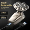 Electric Head Shaver for Bald Men 7 Blades Floating Razor Hair Trimmer USB Rechargeable LED Display Waterproof Beard Shavers 5