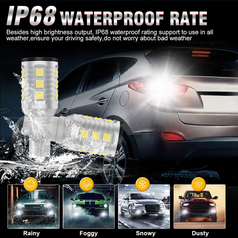 �ڵ��� ���� ���� �극��ũ ������ DRL ��ȣ��, 2X LED 7443, W21/5W, T20, 12V, 24V, 3157 P27/7W, T25, ������� �ڵ� ����, 6000K, 4300K