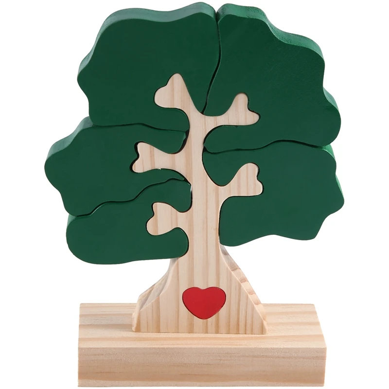

Wooden Personalised Family Theme Art Puzzle DIY Family Name Puzzle Desktop Ornament Home Deco Customized Gift Easy To Use