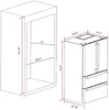 19.2 cu.ft Total Capacity - 36" Inch French Door Counter Stainless Steel Fridge with Child Safety Lock and Touch Control 6