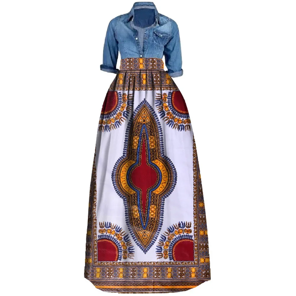 New African Print Summer Skirt for women Plus Size Dashiki African Traditional Clothing Ball Gown Casual Skirts WY106