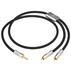 Premium HiFi 4.4mm to 2RCA Audio Cable with OCC Core - 0.75m (4.4mm to 2RCA)