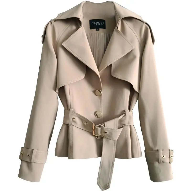 

Spring Jacket Women 2023 New Autumn Coat Women Clothing Short Slim Versatile Long Sleeve Jacket Female Coats Black OAIRED