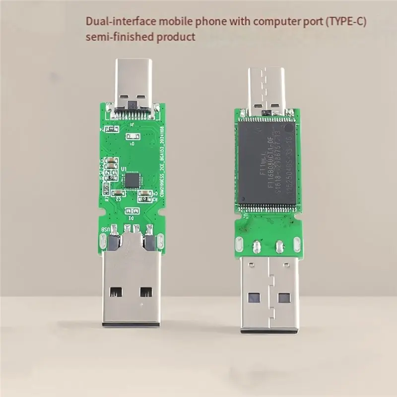 10Pcs 128MB USB2.0 플래시 드라이브 듀얼 인터페이스 고속 칩 휴대전화 및 컴퓨터용 반제품 대용량