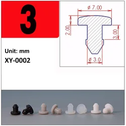 Versatile Silicone Rubber Caps - T - Type Plug Covers & End Stoppers in Multiple Sizes and Colors - Transparent - 10Pcs (3mm)