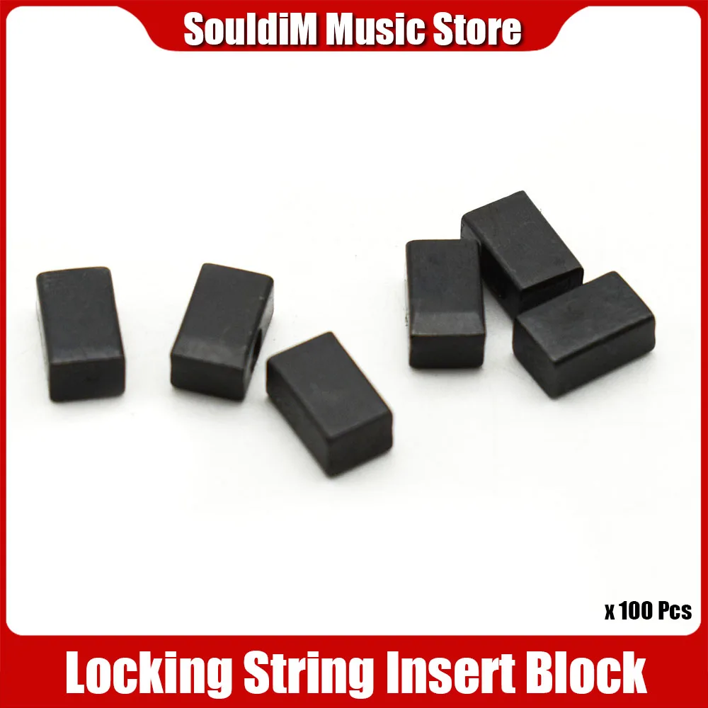 100pcs Electric Guitar Tremolo Bridge String Saddle Clamp Pressure Lock String Insert iron Block For Electric Guitar 8.15X4X5MM guitar bridge