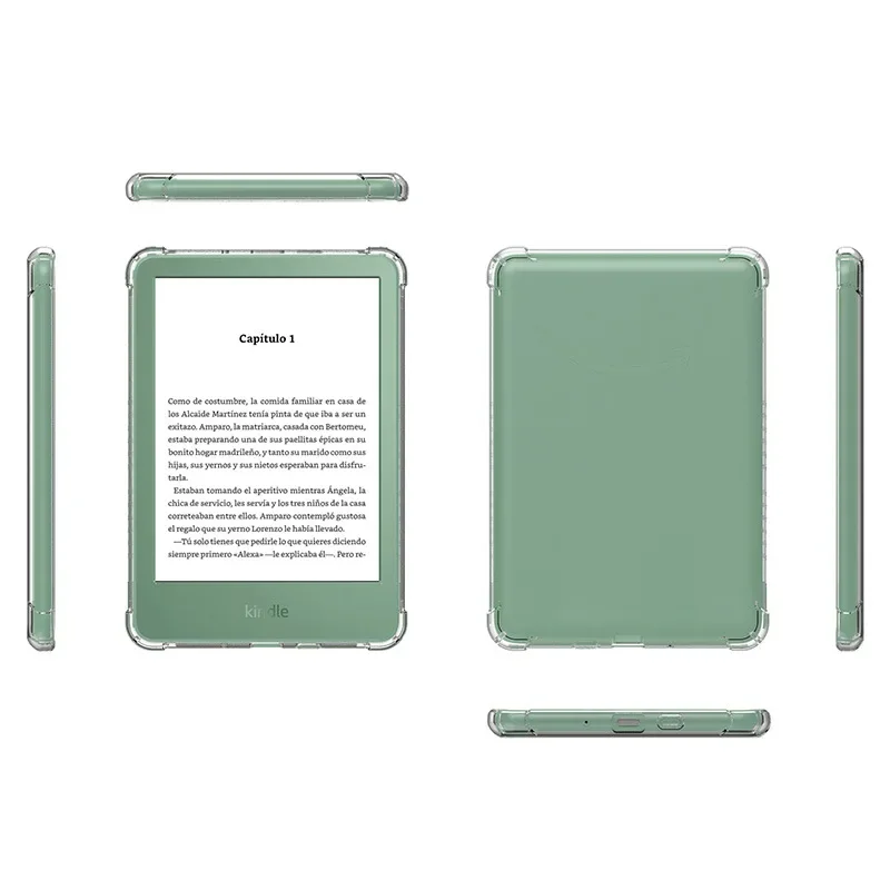 Transparent TPU Soft Back Cover for Kindle – 6-Inch Protective Shell Sleeve