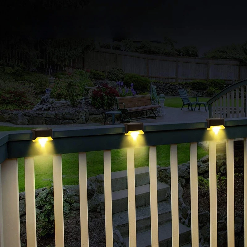 outdoor solar lights for house Solar LED Stair Lamp Outdoor Waterproof Garden Pathway Light for Yard Patio Balcony Fence Lamps Landscape Deck Solar Night Light bright solar lights