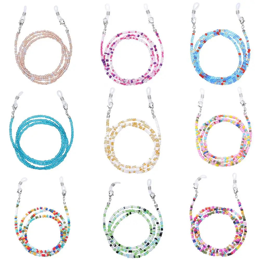 Wgoud Anti-Lost Eyeglass Strap Beaded Mask Chain Fashion Reading Glasses Sunglasses Spectacles Holder Neck Cord