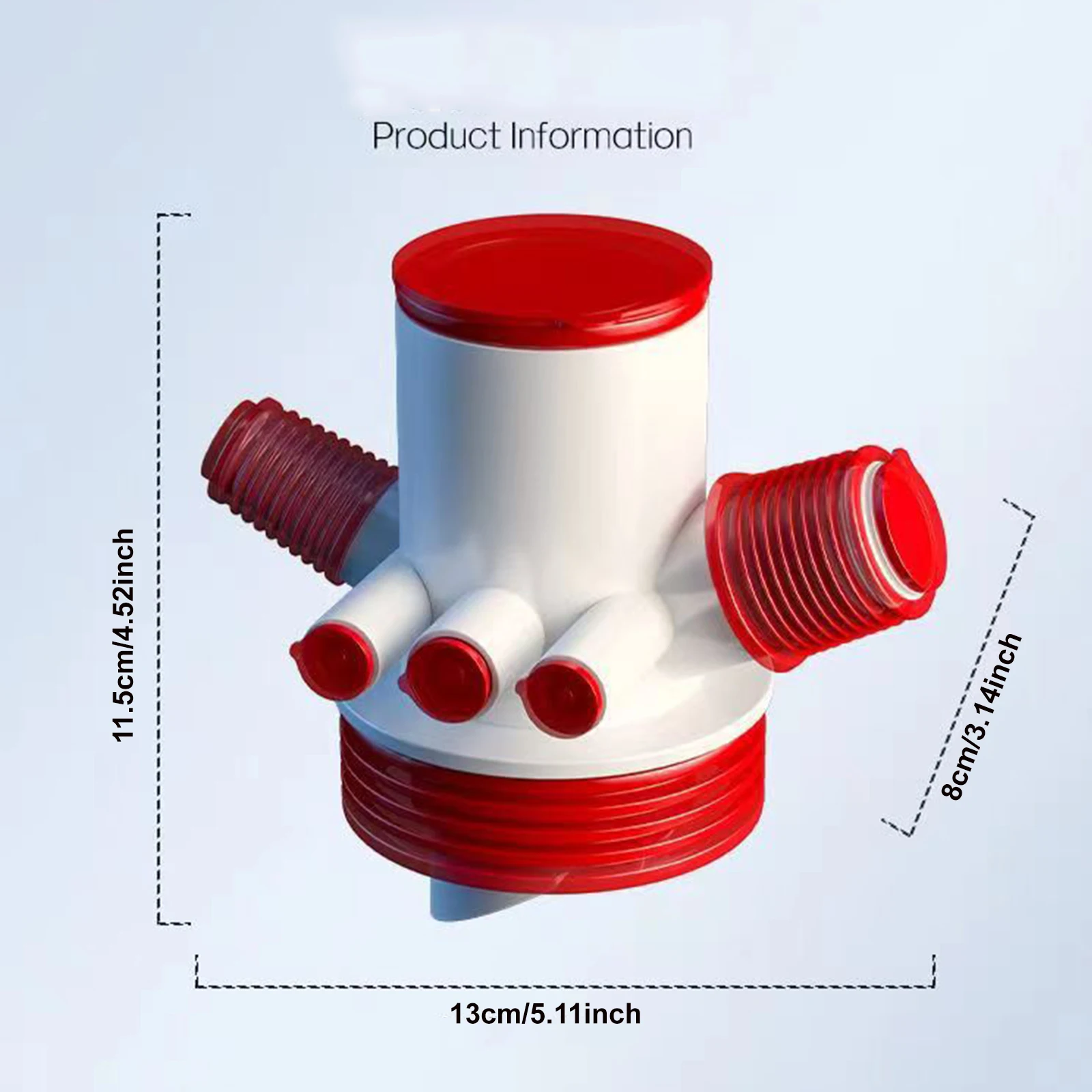 50/75mm 6 Ports Kitchen Sink Downpipe Filter Connector Magnetic Anti Odour Water Dispenser Water Purifier Filter Drain Fittings Drain Pipe Set