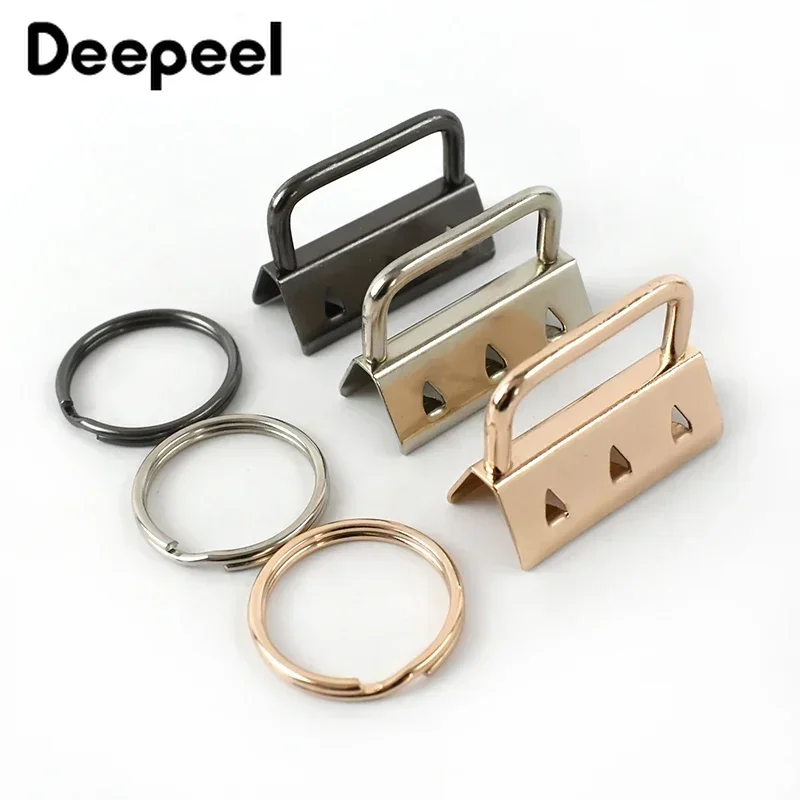 10/20Pcs 20/26/32mm 스트랩 테일 클립 금속 키 체인 분할 링 버클 벨트 가방 웨빙 꼬리 DIY 공예 하드웨어 액세서리