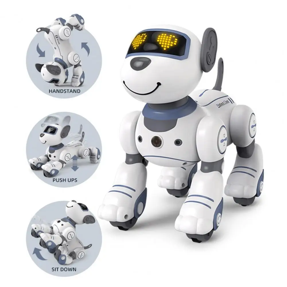 Educational Robot Puppy Robot Pet Remote Control Robot Dog Toy for Toddlers Touch-sensing Stunt Puppy with Programming for Boys 4