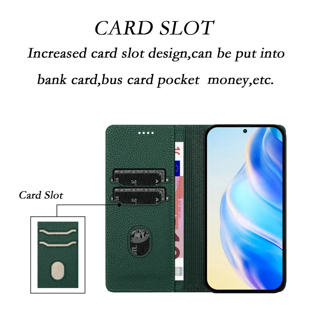 Leather Flip Case with Card Holder for Motorola Moto G Series