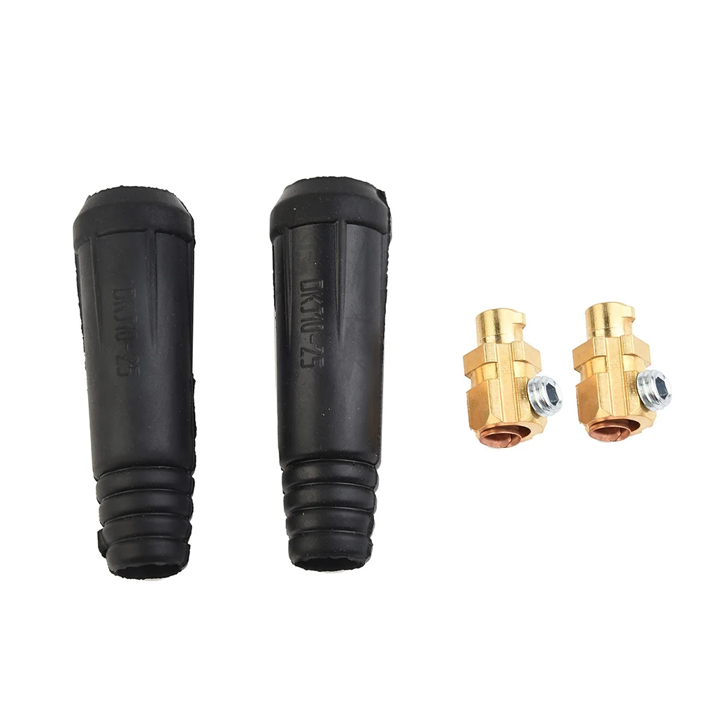 

Accessories Durable Hot New Parts Useful Welding Cable connector TIG 2pcs Adaptor Black Cutting DKJ10-25 Joint