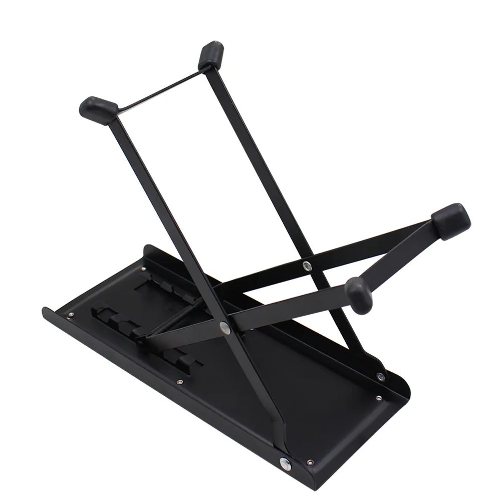 GuitarFootrestPedalFootboardBlackHeightAdjustableNonSlipPads