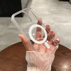 Magesafe Magnetic Transparent Wireless Charging Shockproof Case for iPhone 12 Mini (Clear)