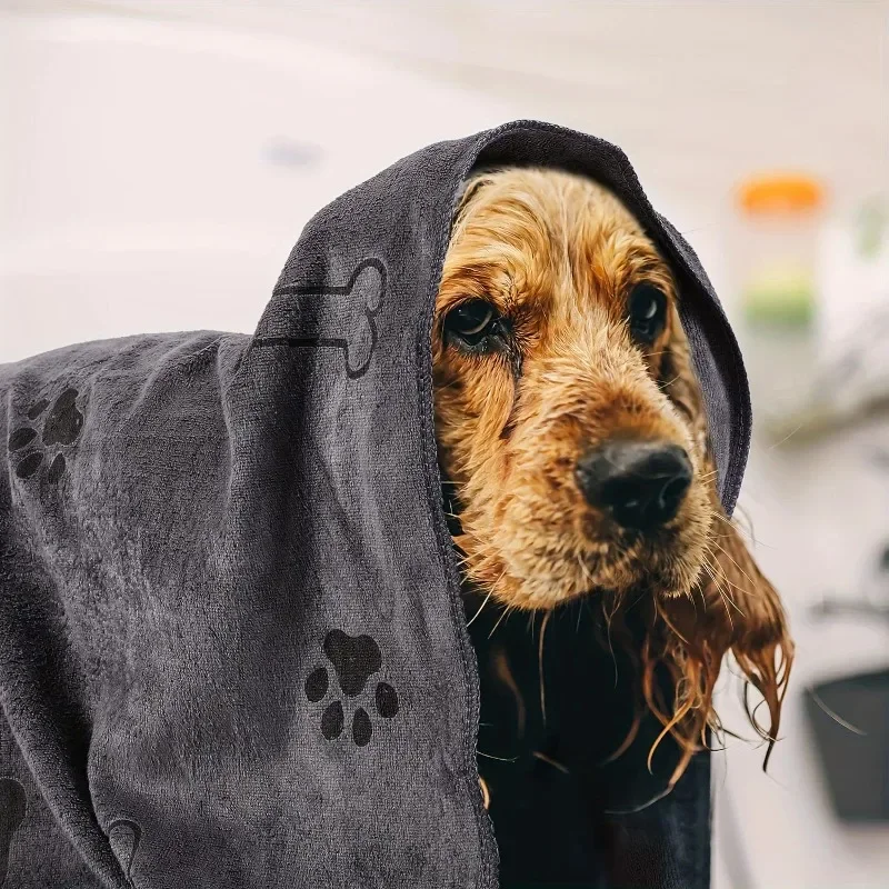 Pet Bath Towel Dog Towels Drying Puppy Pet Bath Grooming Quick Drying Paw Medium Dogs Cats Pets Shower