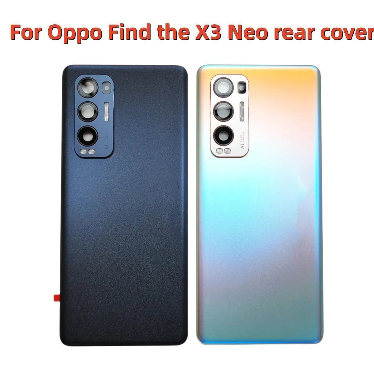 

Оригинальная Задняя стеклянная крышка для Oppo Find X3 Neo, задняя крышка, запасная батарея, задняя крышка корпуса CPH2207 с объективом камеры