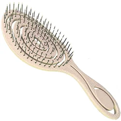 Beige Biodegradable Detangling Hairbrushes Soft Vent Wet Lightly Pull No harm Hair Eco Friendly Antistatic Massage Hair Brush