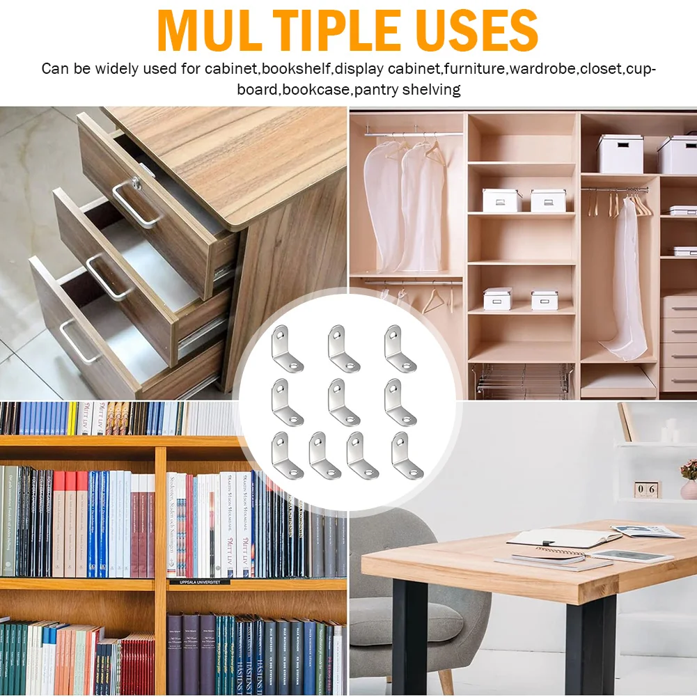 Stainless Steel L Shaped Corner Brackets for Furniture