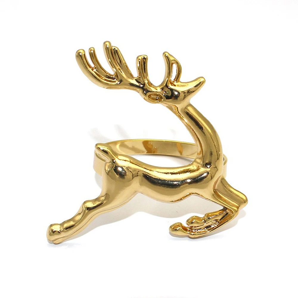 Christmas Napkin Rings 6Pcs for Christmas Party Dinner Table Decoration