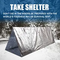 Portable First Aid Tent for 2 People - Waterproof, Windproof Emergency Shelter with Mylar Blanket - Ideal for Camping 6