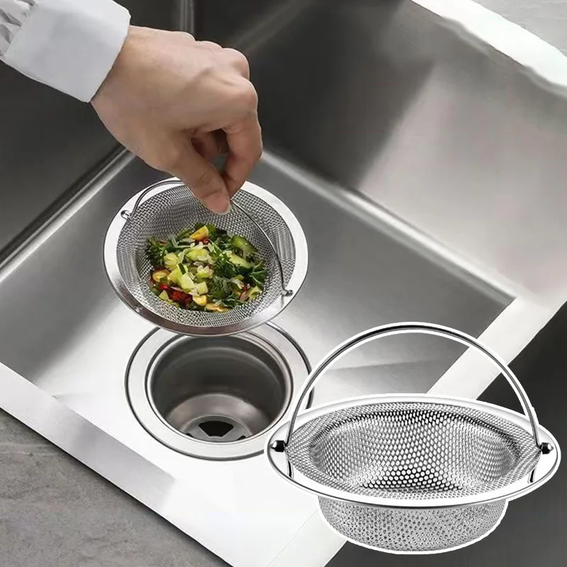 Kitchen Sink Filter Stainless Steel Sewer Mesh Strainer