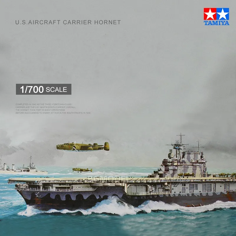 

Tamiya 77510 1/700 U.S. Aircraft Carrier Hornet Aircraft Carrier Assembly Model Building Kits For Military Hobby DIY
