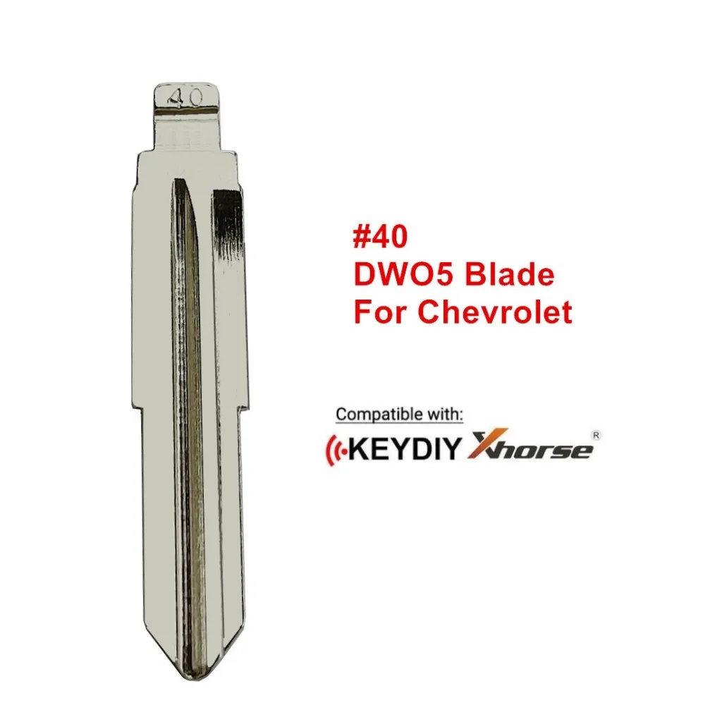 5pcs Car Key Blade Metal Blank Uncut Flip KD VVDI Remote Key Blade #40 DWO5 for Chevrolet EPICA