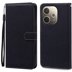 Luxurious Flip Leather Wallet Phone Case - Soft 4G Book Style Cover with Card Slots - OPPO A5 Pro 5G 4G (Black)