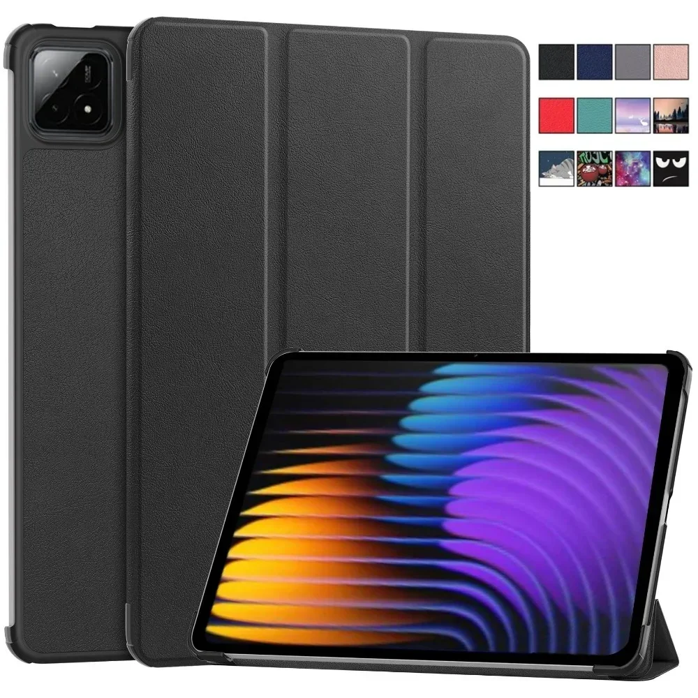 For Xiaomi Pad 7 Case 11.2 inch Tri-Folding Flip Stand Case Funda