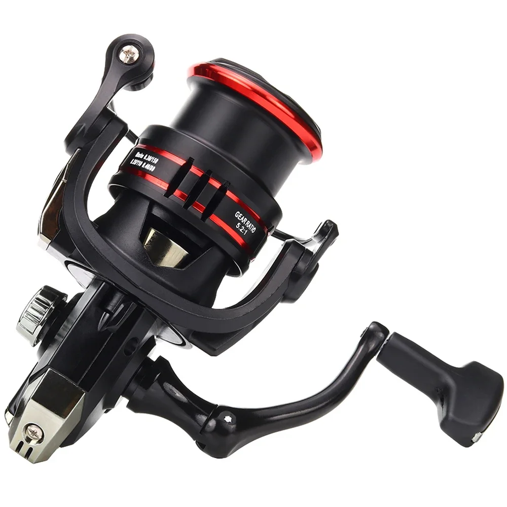 

Spinning Fishing Reel 5.2:1 High Speed Aluminum Alloy Spool Reel Max Drag 10kg Bass Carp Fishing Tackle 1000-4000