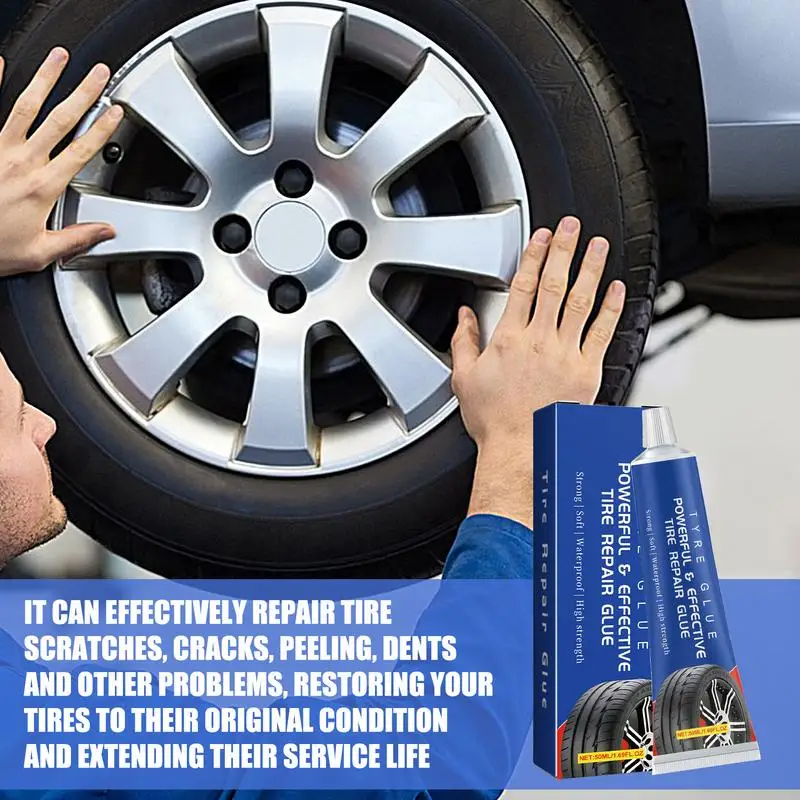 Tire Bead Sealer 50ml Rubber Cement Glue Tire Repair Sealant Tire Leak Sealant Tire Repair Tools Tire Sealant For Car Motorcycle 2