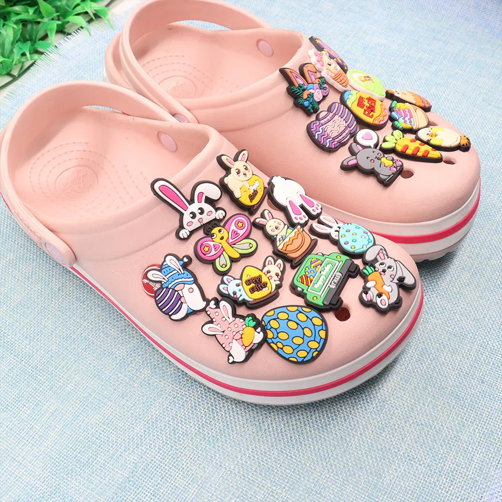 40Pcs Kawaii Croc Charms for Cartoon Shoe Sandals Decorations for  Girls,Women, T