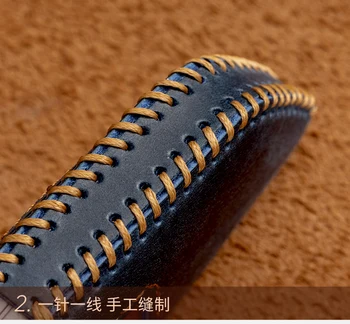 Custodia in vera pelle per telecomando per Ford Focus 3 4 ST Mondeo MK3 MK4 Fiesta Fusion Kuga 2013 2014 2015 2017 2018 - Custodia in vera pelle per telecomando per Ford Focus 3 4 ST Mondeo MK3 MK4